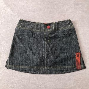 INKnBURN INB Classic denim design Running Skirt Skort w/shorts sz 10